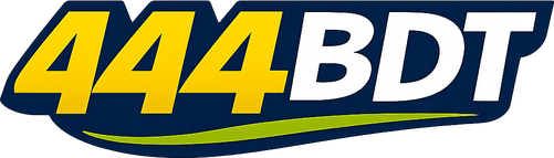 444 bdt logo on coral pink navbar